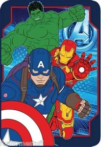 MANTA CAMA SUPERHÉROE NIÑOS CAPITÁN AMÉRICA IRON MAN HULK MARVEL AVENGERS - Imagen 1 de 2