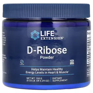 Life Extension, D-ribosa en polvo, 150 g - Imagen 1 de 2