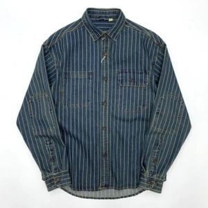 Vintage Retro American STYLE Wabash Engineer Hickory Stripe Workwear Shirt 3XL - Picture 1 of 16