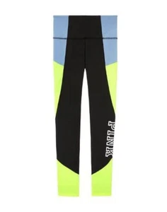 Victorias Secret PINK ULTIMATE Mesh Yoga Legging colorblock Neon black highwaist - Picture 1 of 2