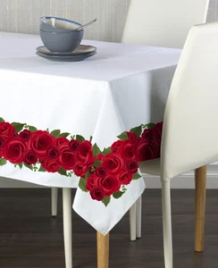 Rose Garland Border Tablecloths - Assorted Sizes! - Picture 1 of 1