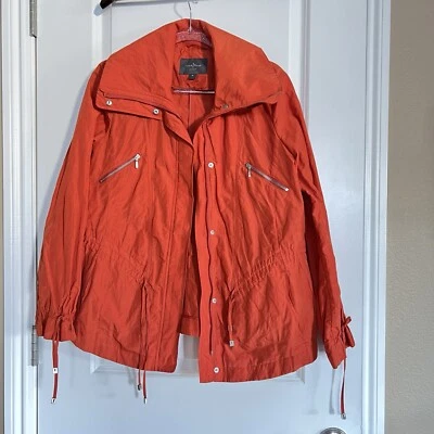 Chaqueta cortavientos para mujer Cole Han roja perfecto estado talla M naranja brillante  Foto 1 de 4