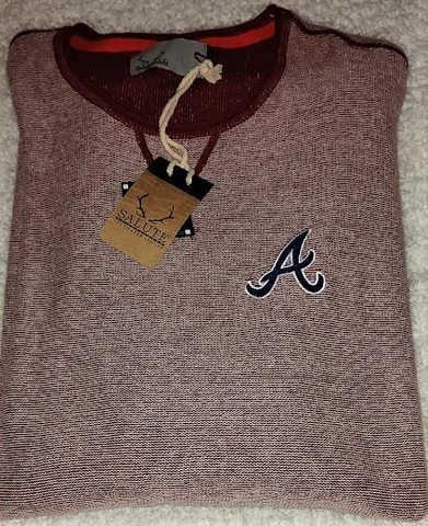 Men's XL Authentic MLB Atlanta Braves sweater - Red/White - Salute/Levelwear Cover