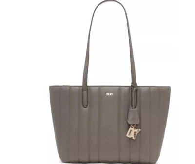 DKNY Lexington quilted faux-leather tote bag purse - Clay/Green (Used)~ - Image 1 of 4