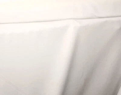 DOUBLE KNIT STRETCH SHINY FABRIC MED WEIGHT COLOR WHITE 60" WIDE BY THE YARD - Image 1 of 4