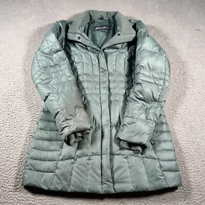 Eddie Bauer High Pass Down Parka Coat Jacket Women's Medium Green Casual Outdoor - Picture 1 of 14