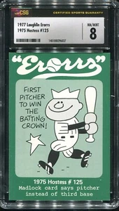 1977 Laughlin Erorrs - 1975 Hostess #125 Bill Madlock Chicago Cubs - CSG 8 NM/Mt - Picture 1 of 2
