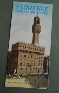 #8638 Italy Florence Tourist map 1950`s circa - Picture 1 of 3