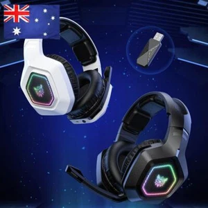 Wireless Gaming Headset 2.4GHz/BT 5.3/Wired with Mic RGB Light for PS4/PC/Laptop - Afbeelding 1 van 18