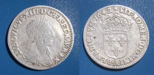 Frankreich Louis XIII Douzième d'écu 1642 Paris - Bild 1 von 1