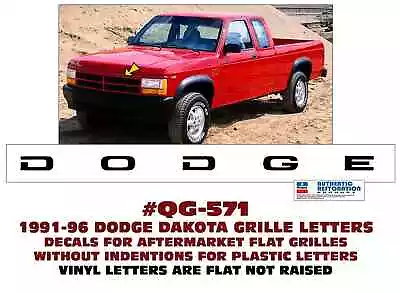QG-571 1991 1992 1993 1994 1995 1996 DODGE DAKOTA - LETRAS REJILLA PLANA DODGE Foto 1 de 2