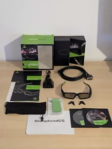 Nvidia 3D Vision Glasses Kit and IR Emitter Kit - VGC - Read Description! - Picture 1 of 20