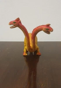 N0008 GRANDE DINOSAURO A DUE TESTE GIOCATTOLO VINTAGE ANNI '90 - Foto 1 di 7