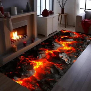 Hot Lava Runner Rug, Lava Runner Rug, 3D Lava Runner Rug - Picture 1 of 9