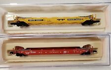 (2) Roundhouse N 70' Husky stack Well Cars BN 64287 and DTTX 56607 - New