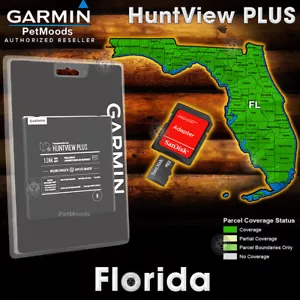 Garmin HuntView PLUS FLORIDA Karte - microSD Birdseye Satellitenbilder 24K Jagd - Bild 1 von 7