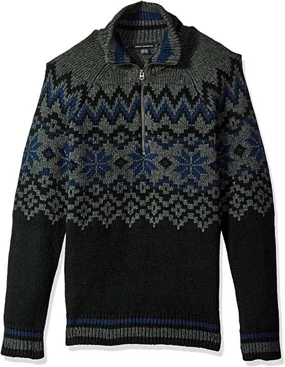 Suéter con media cremallera Ski Fairisle para hombre de French Connection Foto 1 de 1