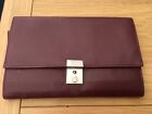 Vintage  Burgundy Leather Passport Travel Documents,  Very Good Condition #H22