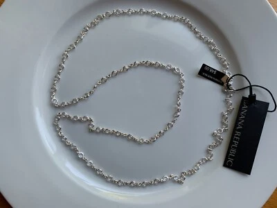 NUEVO CON ETIQUETAS Banana Republic 34" Collar de plata de una sola hebra Joyería de moda Foto 1 de 4