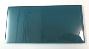 1 Subway Glass Wall Tile 7-3/4" Aqua Blue / Teal Green Gloss Backsplash Accent - Picture 1 of 9