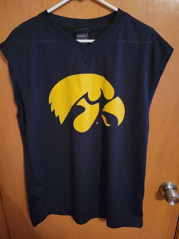 Iowa Hawkeyes Men's Sleeveless Mesh Shirt Black Size XL Cover