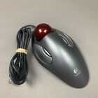 Logitech Marble Mouse T-BC21 USB Wired Optical Trackball TESTED WORKING 