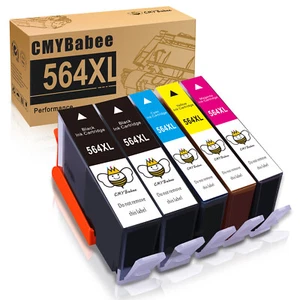5 564XL Ink Cartridge for HP Deskjet 3520 3521 3522 Officejet 4620 4622 Printer - Picture 1 of 5