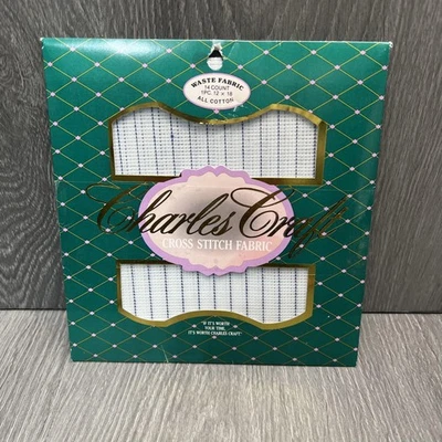 Charles Craft Waste Canvas Cross Stitch Fabric 14 Count 12x18 All Cotton USA - Image 1 of 4