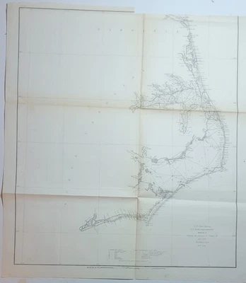 Две карты 1854 US Coast Survey Cape Fear Wimble Shoals Северная Каролина - Изображение 1 из 4