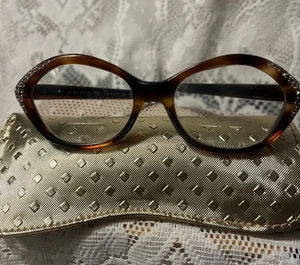 SYLVIE KONO FRANCE Vintage Strass Katzenbrille halb bifokal TORTOISE - Bild 1 von 23
