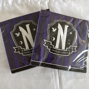 Wednesday Addams family party napkins - Picture 1 of 3