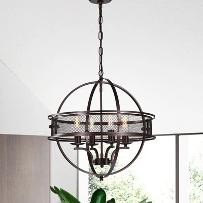 Sario Bronze 4-light Chandelier - Image 1 of 4
