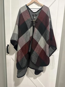 Marc New York Women's Plaid Poncho Wrap NWT - Picture 1 of 3