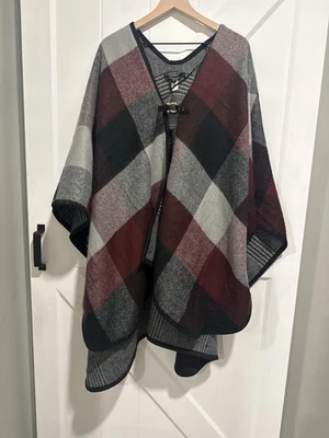 Marc New York Women's Plaid Poncho Wrap NWT - Image 1 of 3