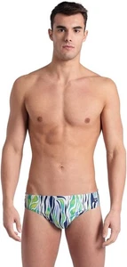 ARENA Slip da bagno uomo Performance a righe zebrate, multi/navy, 32 US - Foto 1 di 8