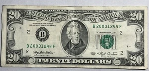 $20 Dollar Bill Series 1993 Serial Number B 20031244 F - Picture 1 of 2
