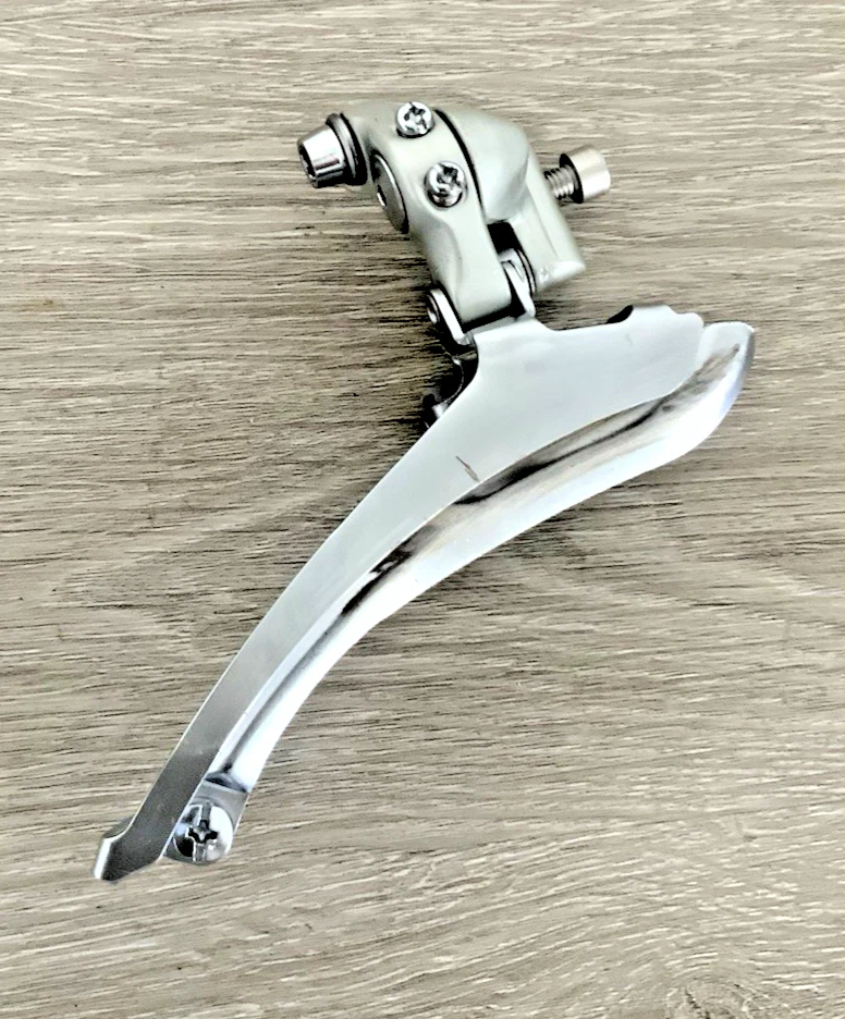 SHIMANO 105 FRONT DERAILLEUR BRAZE-ON MODEL 1056 6, 7, OR 8 SPEED GRAY - Image 1 of 4