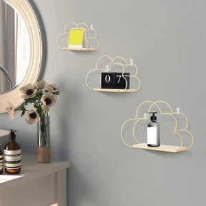 3 Pezzi Scaffali da Parete a Forma di Nuvola Scaffale Portaoggetti da Parete per Bagno Cucina - Foto 1 di 15