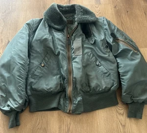 Vtg USAF Jacket Mens 38 Flying Intermediate B-15D 50s Military Korean War Green - Picture 1 of 24