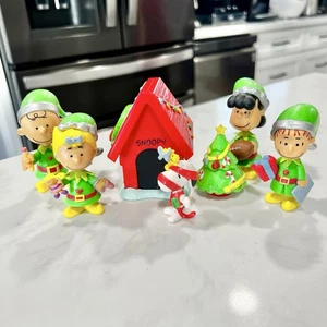 Set 7 personaggi Deluxe Vintage Peanuts Holiday 2015 Natale Just Play CVS - Foto 1 di 5
