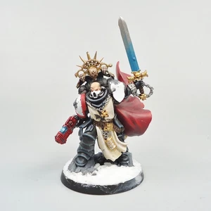Warhammer 40k Army Space Marines Black Templars Marshal Painted - Picture 1 of 5