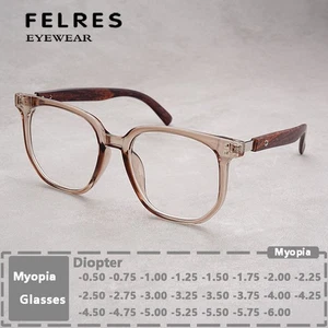 Anti Blue Light Nearsighted Glasses Men Women Square Retro Simple Myopia Glasses - Picture 1 of 25
