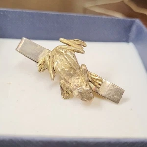 ⭐️ Vintage Krawattenklammer – 925er Silber mit Frosch-Motiv - Bild 1 von 4