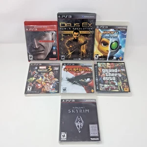 PS3 Games Lot: Dues Ex Augmented Ratchet Crack in Time GTA God of War Skyrim etc - Picture 1 of 14