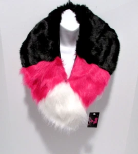 Betsey Johnson Faux Fur Scarf Muffler Trolls Pink Multicolor NWT - Picture 1 of 6