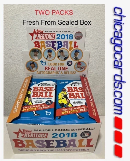 2x 2018 Topps Heritage Pack Look4 Shohei Ohtani Rookie Variation AUTO Mike Trout - Image 1 of 4