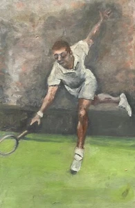 Tennisspieler, Gouache, Malerei, Anfang 20. Jh. - Bild 1 von 7