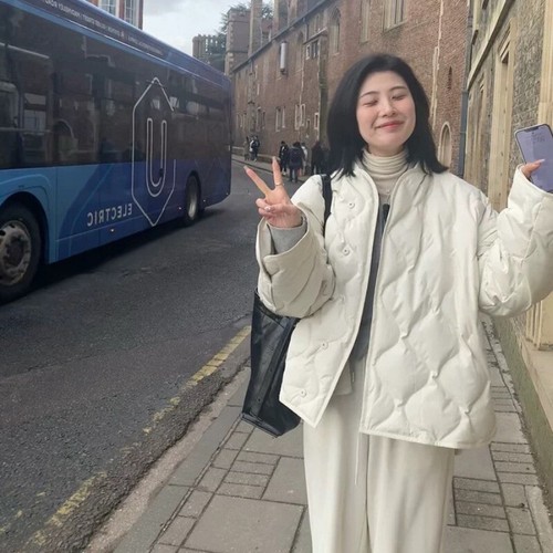 OFF WHITE Giacca trapuntata Cos donna fantasia diamantata