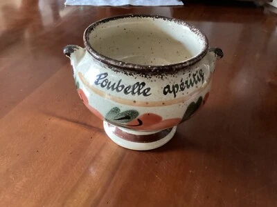 PETITE POUBELLE APERITIF EN GRES DECOREE A LA MAIN - Photo 1/4