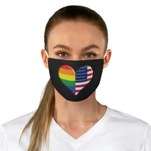 Máscara facial de tela bandera arco iris máscara orgullo bandera estadounidense LGBT - Imagen 1 de 6